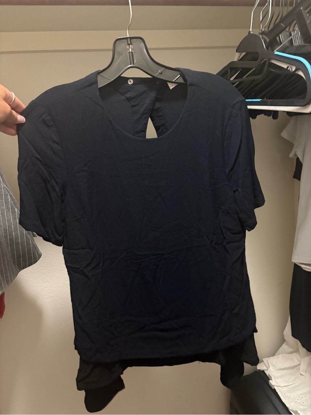 A.L.C. Dark Navy Crewneck Top
